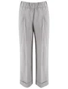 Le Tricot Perugia Tailored Wide Trousers With Elasticated Waistband