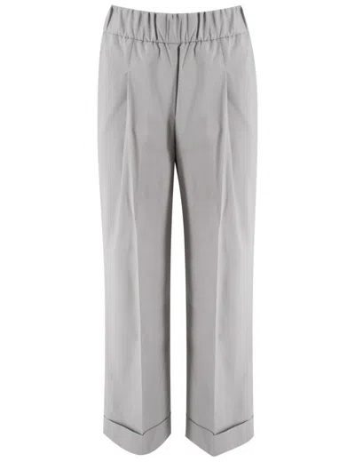 Le Tricot Perugia Tailored Wide Trousers With Elasticated Waistband