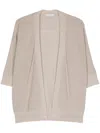 Le Tricot Perugia Tricot Cotton Cardigan In 中性色