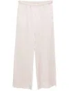 Le Tricot Perugia Striped Elastic Waist Pants In White