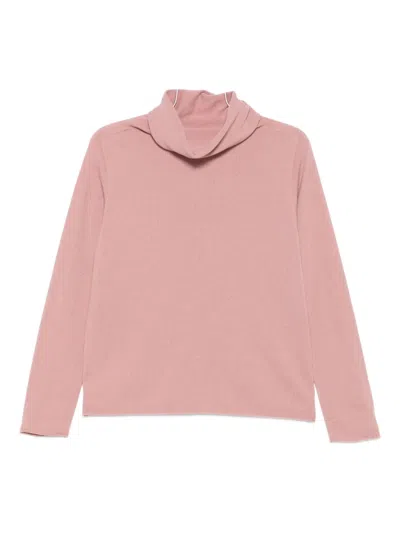 Le Tricot Perugia Turtleneck Sweater In Pink