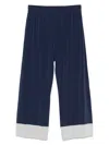 Le Tricot Perugia Two-tone Trousers In Blue