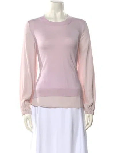 Pre-owned Le Tricot Perugia Virgin Wool Crew Neck Sweatshirt In Purple