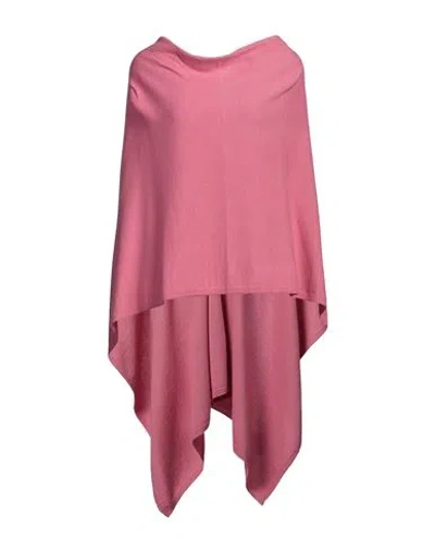 Le Tricot Perugia Woman Cape Fuchsia Size Onesize Virgin Wool, Silk, Cashmere