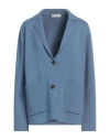 Le Tricot Perugia Woman Cardigan Pastel Blue Size L Virgin Wool, Silk, Cashmere, Polyamide, Elastane
