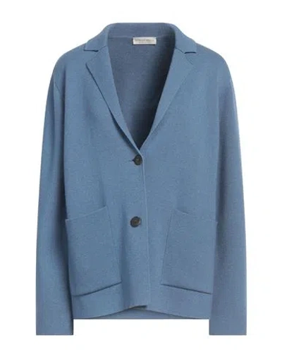 Le Tricot Perugia Woman Cardigan Pastel Blue Size L Virgin Wool, Silk, Cashmere, Polyamide, Elastane