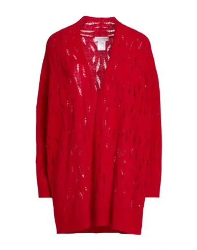 Le Tricot Perugia Woman Cardigan Red Size M Virgin Wool