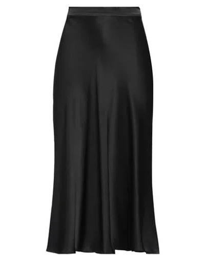 Le Tricot Perugia Woman Midi Skirt Black Size M Acetate, Silk
