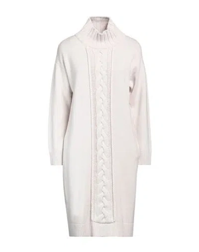 Le Tricot Perugia Woman Mini Dress Dove Grey Size S Virgin Wool, Silk, Cashmere In Neutral