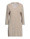 Le Tricot Perugia Woman Short Dress Sand Size S Viscose In Beige