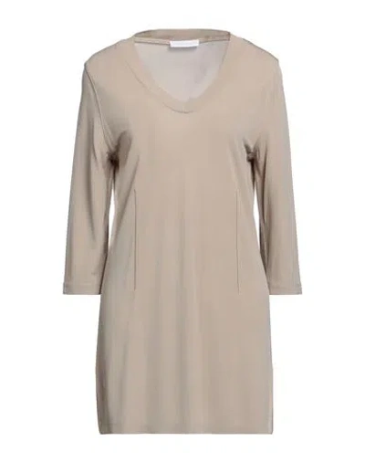 Le Tricot Perugia Woman Short Dress Sand Size S Viscose In Beige