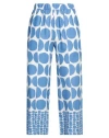 Le Tricot Perugia Woman Pants Azure Size 10 Linen, Viscose In Blue