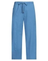 Le Tricot Perugia Woman Pants Coral Size 10 Linen In Blue