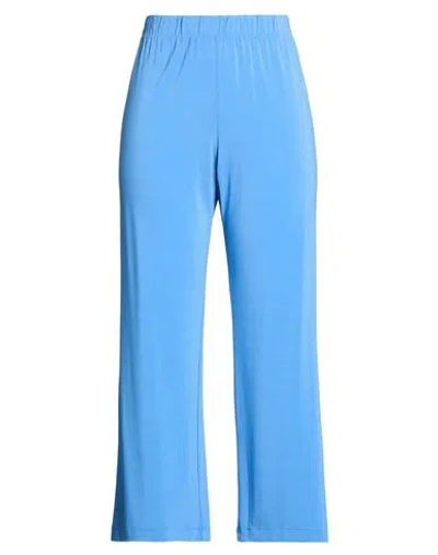Le Tricot Perugia Woman Pants Azure Size M Viscose, Polyamide, Elastane In Blue