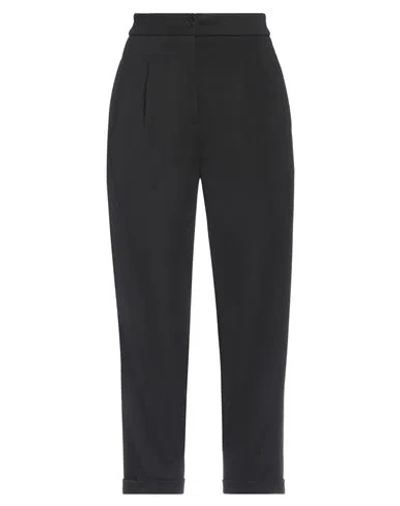 Le Tricot Perugia Woman Pants Black Size L Viscose, Polyamide, Elastane, Virgin Wool, Silk