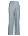 Le Tricot Perugia Woman Pants Blue Size 8 Linen