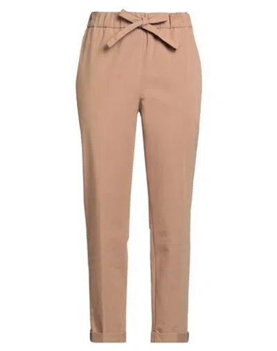 Le Tricot Perugia Woman Pants Camel Size 10 Cotton, Elastane