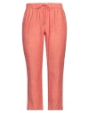 Le Tricot Perugia Woman Pants Coral Size 10 Linen In Red