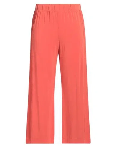 Le Tricot Perugia Woman Pants Coral Size M Viscose, Polyamide, Elastane In Red