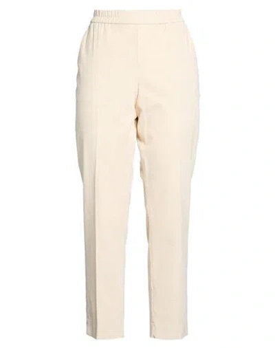 Le Tricot Perugia Woman Pants Cream Size 8 Cotton In White
