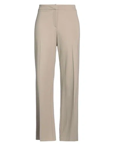 Le Tricot Perugia Woman Pants Khaki Size Xl Viscose, Polyamide, Elastane In Neutral