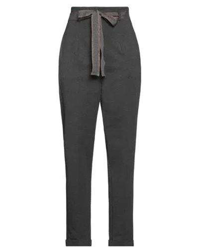 Le Tricot Perugia Woman Pants Lead Size L Viscose, Polyamide, Elastane, Virgin Wool, Polyester
