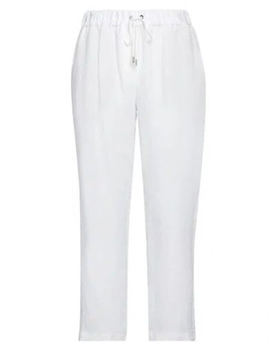Le Tricot Perugia Woman Pants White Size 12 Linen
