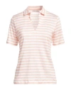Le Tricot Perugia Woman Polo Shirt Antique Rose Size Xs Linen, Cotton In Pink