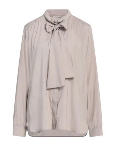Le Tricot Perugia Woman Shirt Light Grey Size M Silk, Elastane