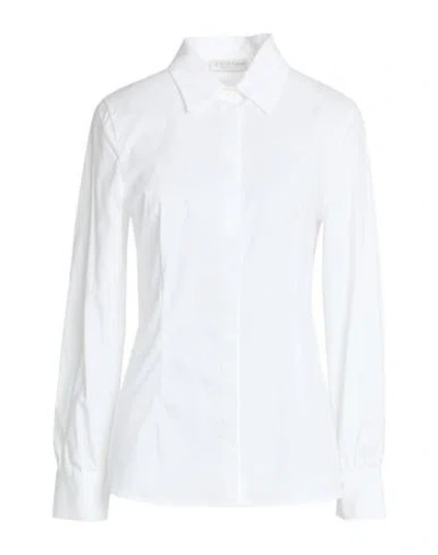 Le Tricot Perugia Woman Shirt White Size L Cotton, Elastane