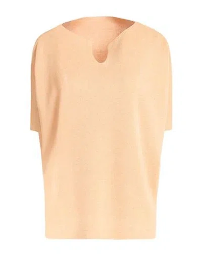 Le Tricot Perugia Woman Sweater Apricot Size M Viscose, Polyester In Gold