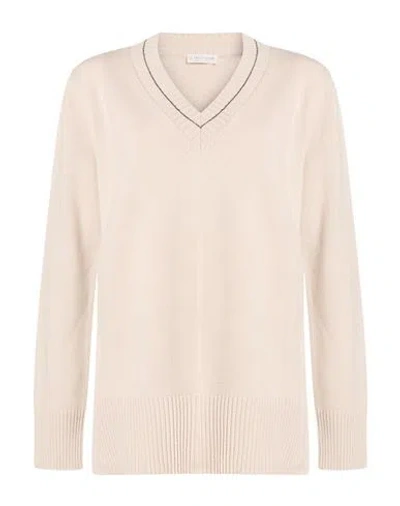 Le Tricot Perugia Woman Sweater Beige Size Xxl Virgin Wool, Silk, Cashmere