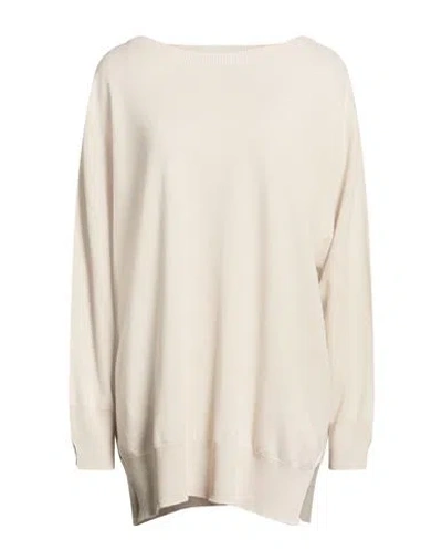 Le Tricot Perugia Woman Sweater Beige Size Xxl Virgin Wool, Silk, Cashmere In Gold