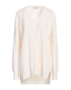 Le Tricot Perugia Woman Sweater Cream Size L Virgin Wool, Silk, Elastane