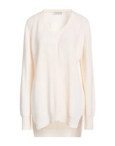 Le Tricot Perugia Woman Sweater Cream Size L Virgin Wool, Silk, Elastane
