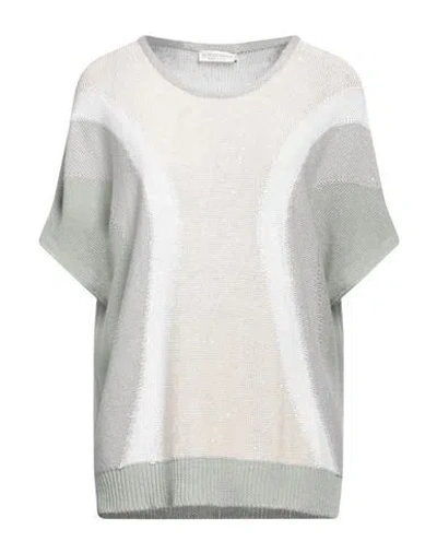 Le Tricot Perugia Woman Sweater Ivory Size L Linen, Cotton, Polyester In White