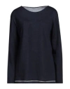Le Tricot Perugia Woman Sweater Navy Blue Size S Virgin Wool In Black