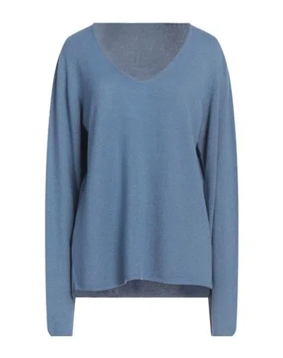 Le Tricot Perugia Woman Sweater Pastel Blue Size Xxl Virgin Wool, Silk, Cashmere