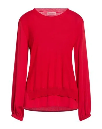 Le Tricot Perugia Woman Sweater Red Size L Virgin Wool
