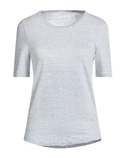 Le Tricot Perugia Woman T-shirt Blue Size L Linen