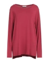 Le Tricot Perugia Woman T-shirt Garnet Size Xxl Viscose, Elastane In Red