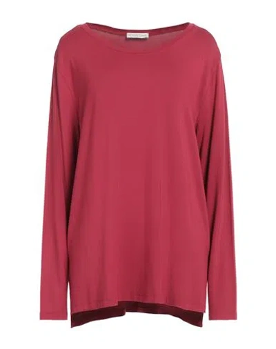 Le Tricot Perugia Woman T-shirt Garnet Size Xxl Viscose, Elastane In Red