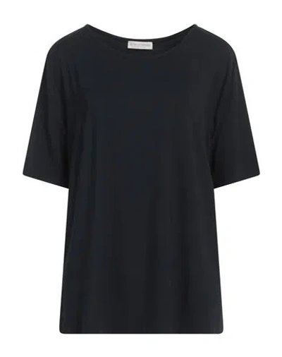 Le Tricot Perugia Woman T-shirt Midnight Blue Size Xxl Viscose, Elastane In Blue