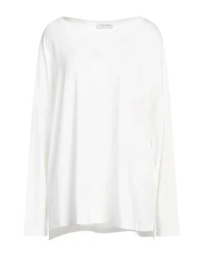 Le Tricot Perugia Woman T-shirt Off White Size Xxl Viscose, Elastane