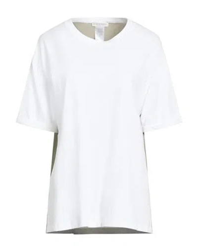 Le Tricot Perugia Woman T-shirt White Size L Cotton, Elastane, Acetate, Silk