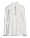 Le Tricot Perugia Woman T-shirt White Size M Viscose, Elastane In White