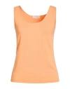 Le Tricot Perugia Woman Tank Top Orange Size L Viscose, Elastane In Orange