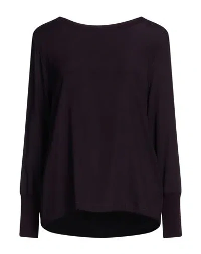 Le Tricot Perugia Woman Top Plum Size M Silk, Elastane, Viscose, Wool, Cashmere In Purple