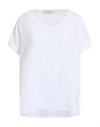 Le Tricot Perugia Woman Top White Size L Linen, Cotton In White