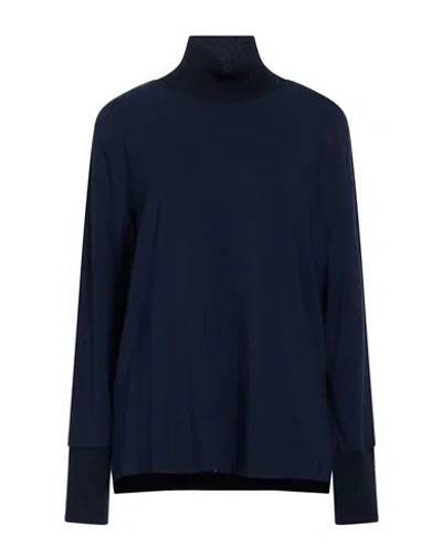 Le Tricot Perugia Woman T-shirt Midnight Blue Size Xxl Viscose, Elastane